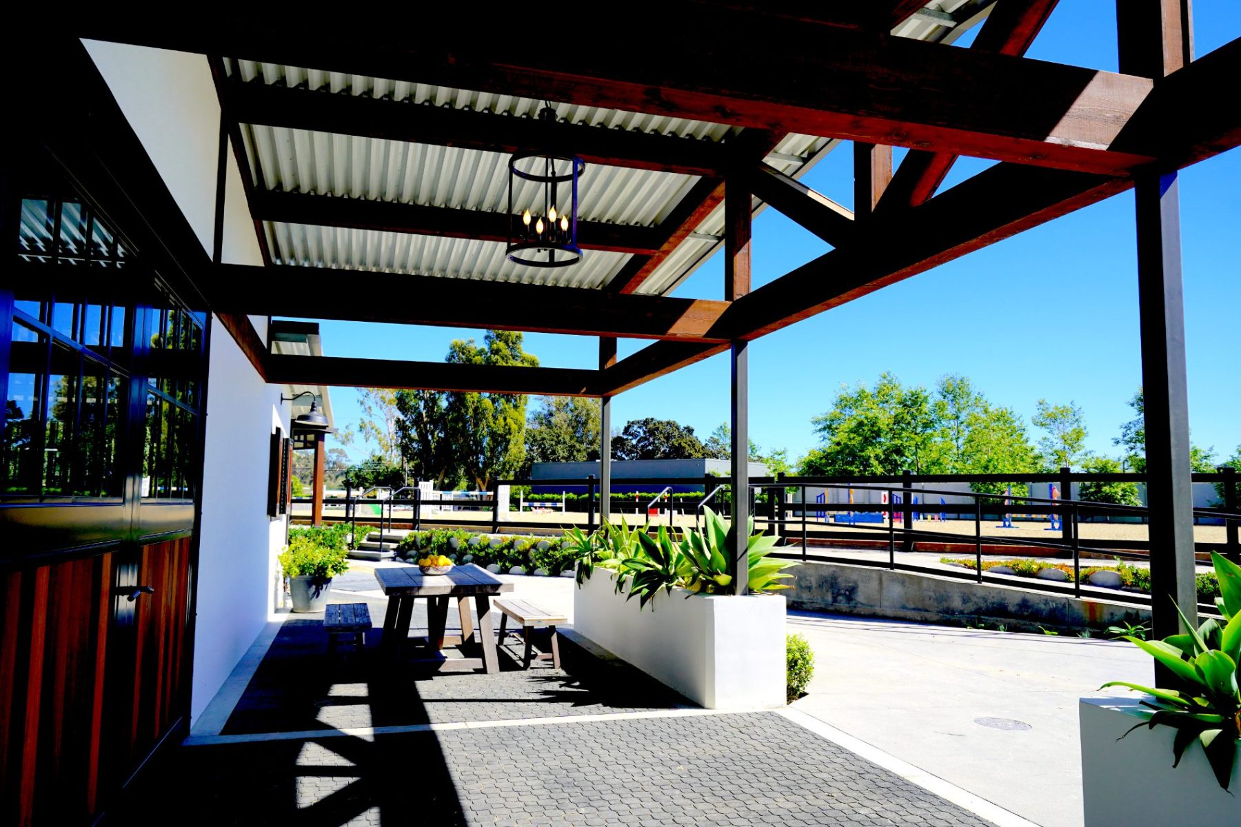 Terrace overlooking the ring