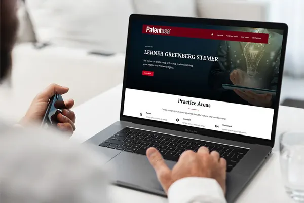 Patent USA website UI/UX design