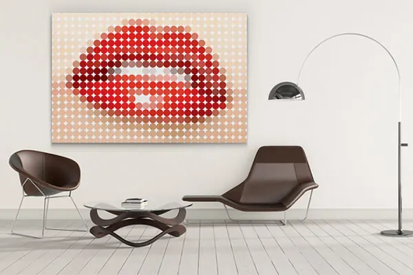 Lips on Canvas and Yin Yang artwork