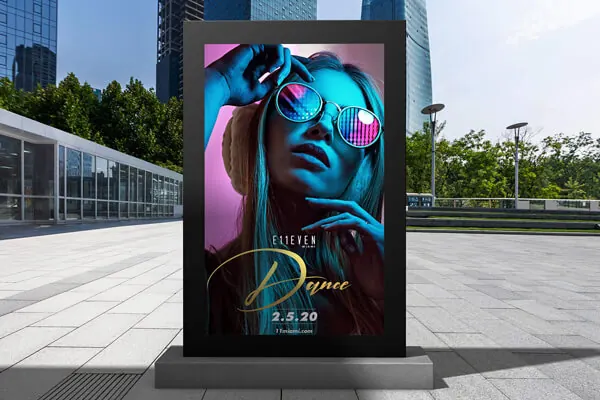 UX/UI visual design and backlit poster