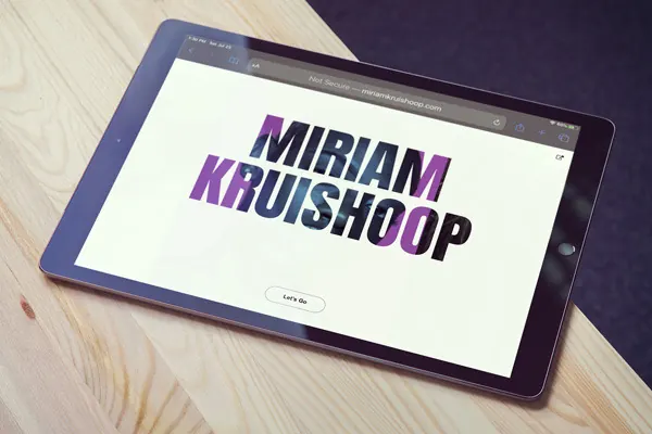 Miriam Kruishoop website design