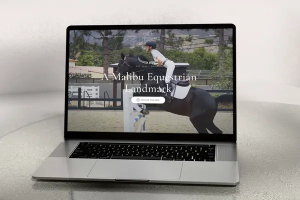 Sycamore Stables Malibu equestrian website design by Diego Berlin